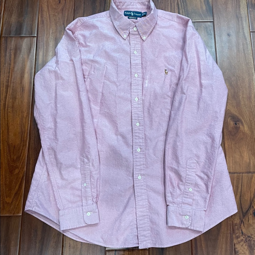Men’s Ralph Lauren Pink Dress shirt, Custom Fit, Size XL